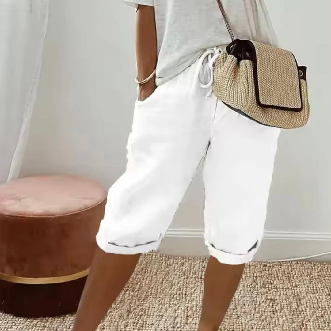 Finley - Pantalon en Lin avec Taille à Cordons