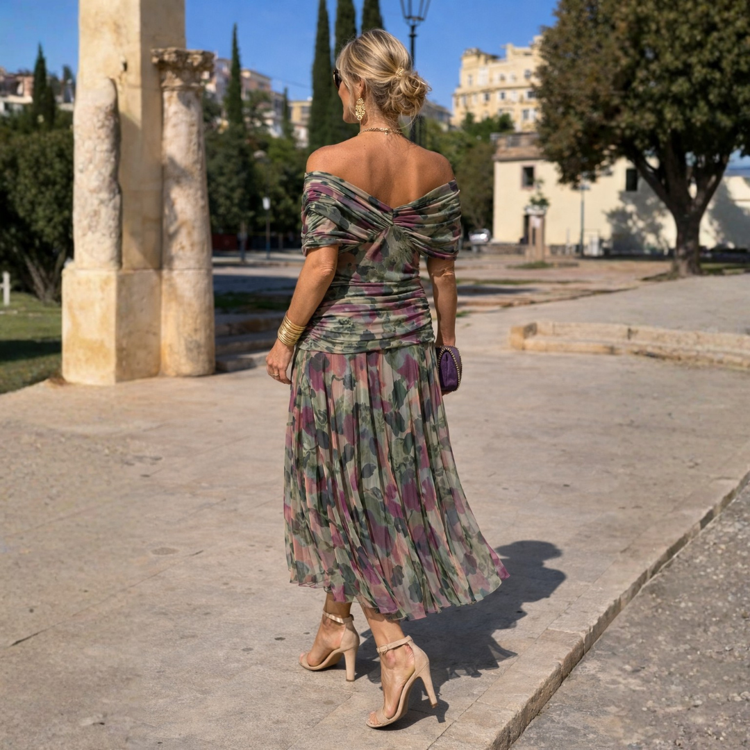Elise | Robe maxi épaules dénudées