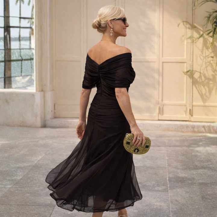 Elise | Robe maxi épaules dénudées