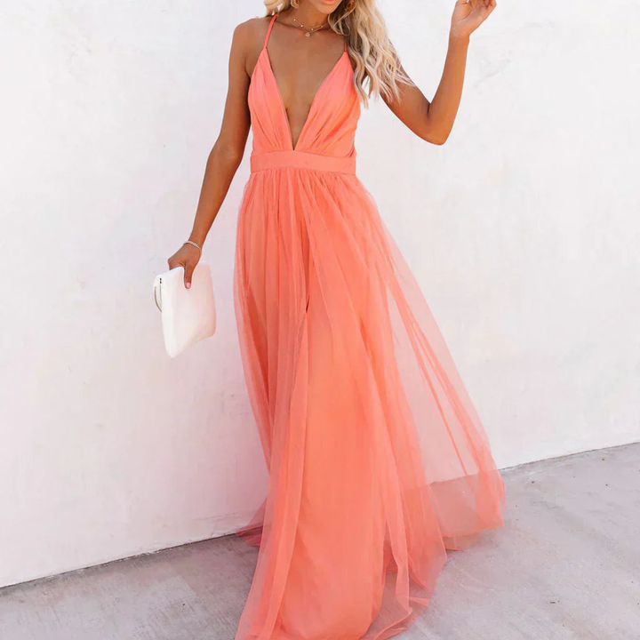 Ginevra | Maxi Robe Lumière Corail