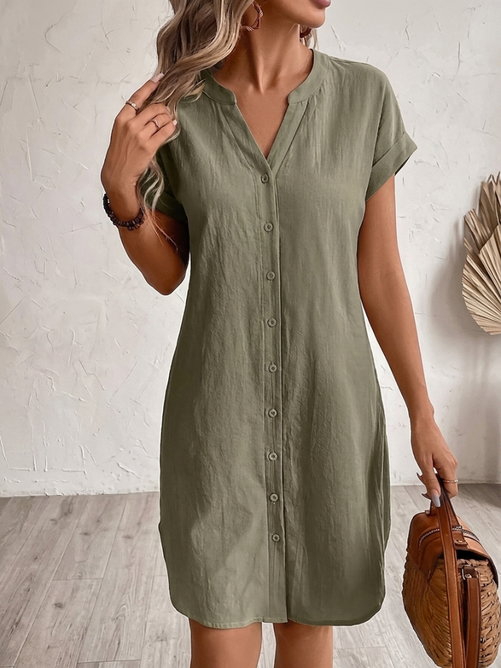 Tara | Robe-blouse au look lin pour les journées chaudes