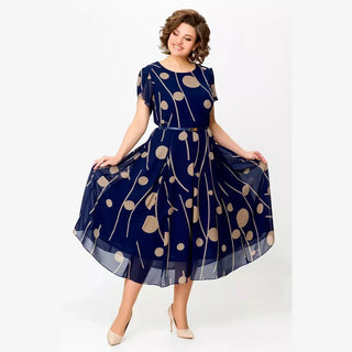 Iris | Robe Marine à Pois