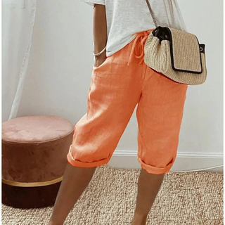 Finley - Pantalon en Lin avec Taille à Cordons