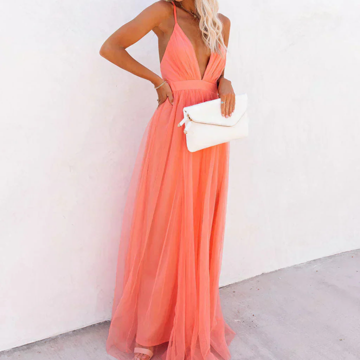 Ginevra | Maxi Robe Lumière Corail