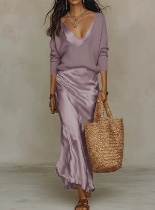 Elenya Satin Layered Elegance Set