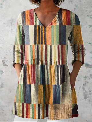 Avery | Chemise longue avec un motif expressif