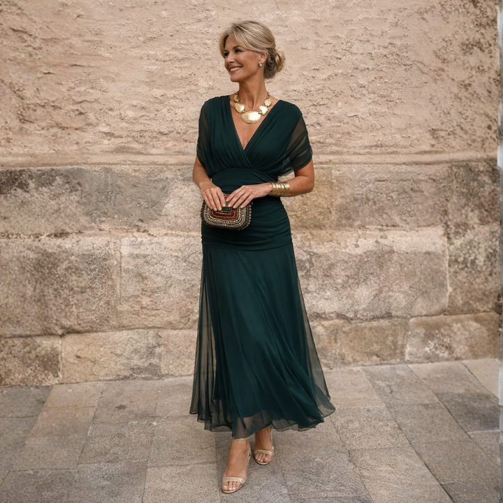 Elise | Robe maxi épaules dénudées