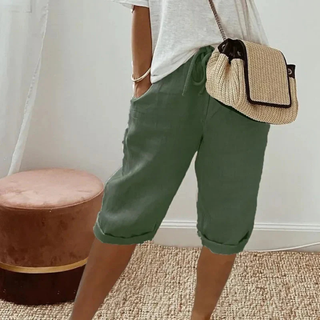 Finley - Pantalon en Lin avec Taille à Cordons