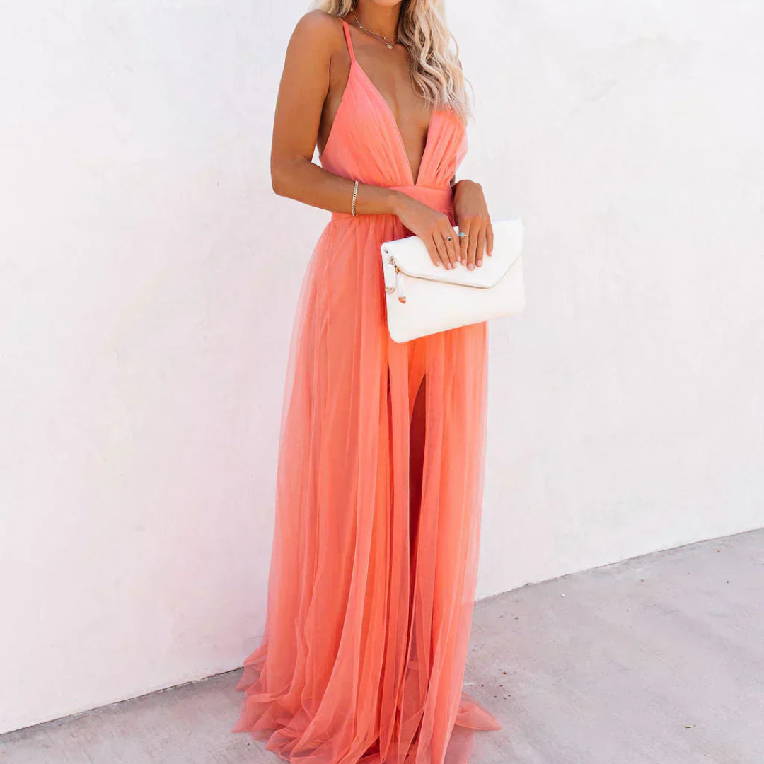 Ginevra | Maxi Robe Lumière Corail