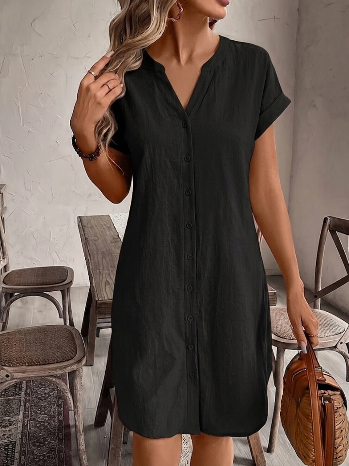 Tara | Robe-blouse au look lin pour les journées chaudes