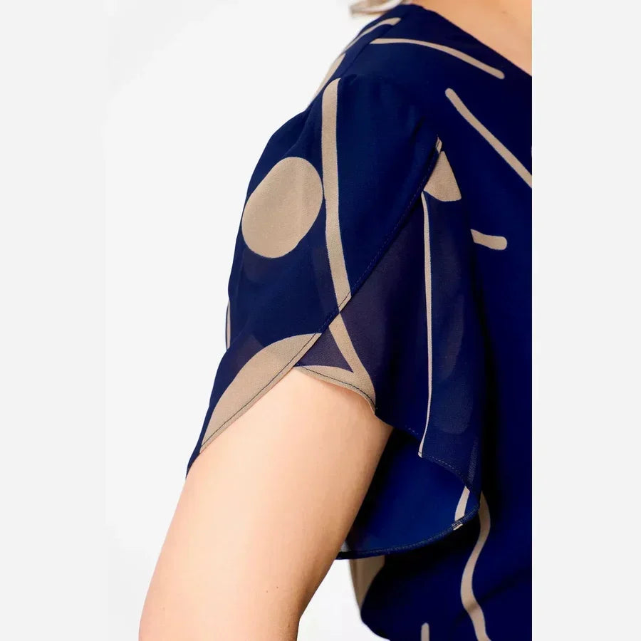 Iris | Robe Marine à Pois