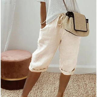 Finley - Pantalon en Lin avec Taille à Cordons
