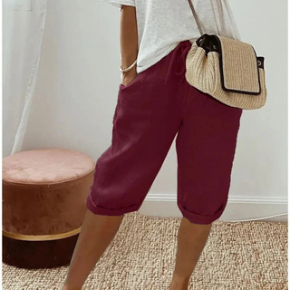 Finley - Pantalon en Lin avec Taille à Cordons