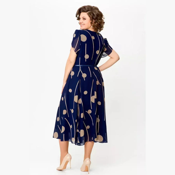 Iris | Robe Marine à Pois
