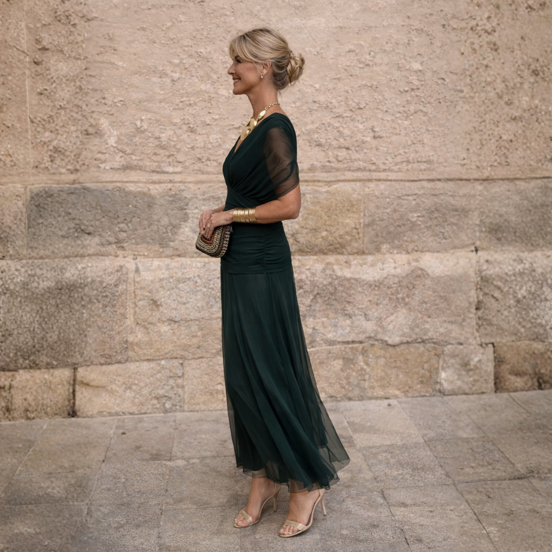 Elise | Robe maxi épaules dénudées