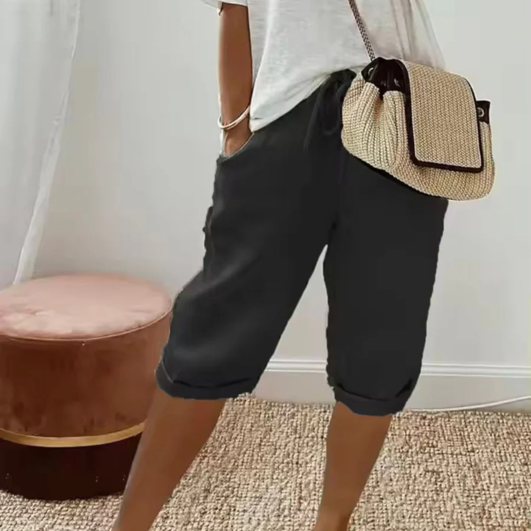 Finley - Pantalon en Lin avec Taille à Cordons