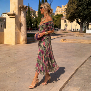 Elise | Robe maxi épaules dénudées