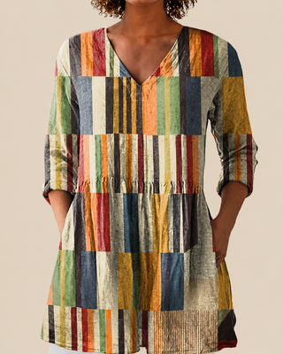Avery | Chemise longue avec un motif expressif