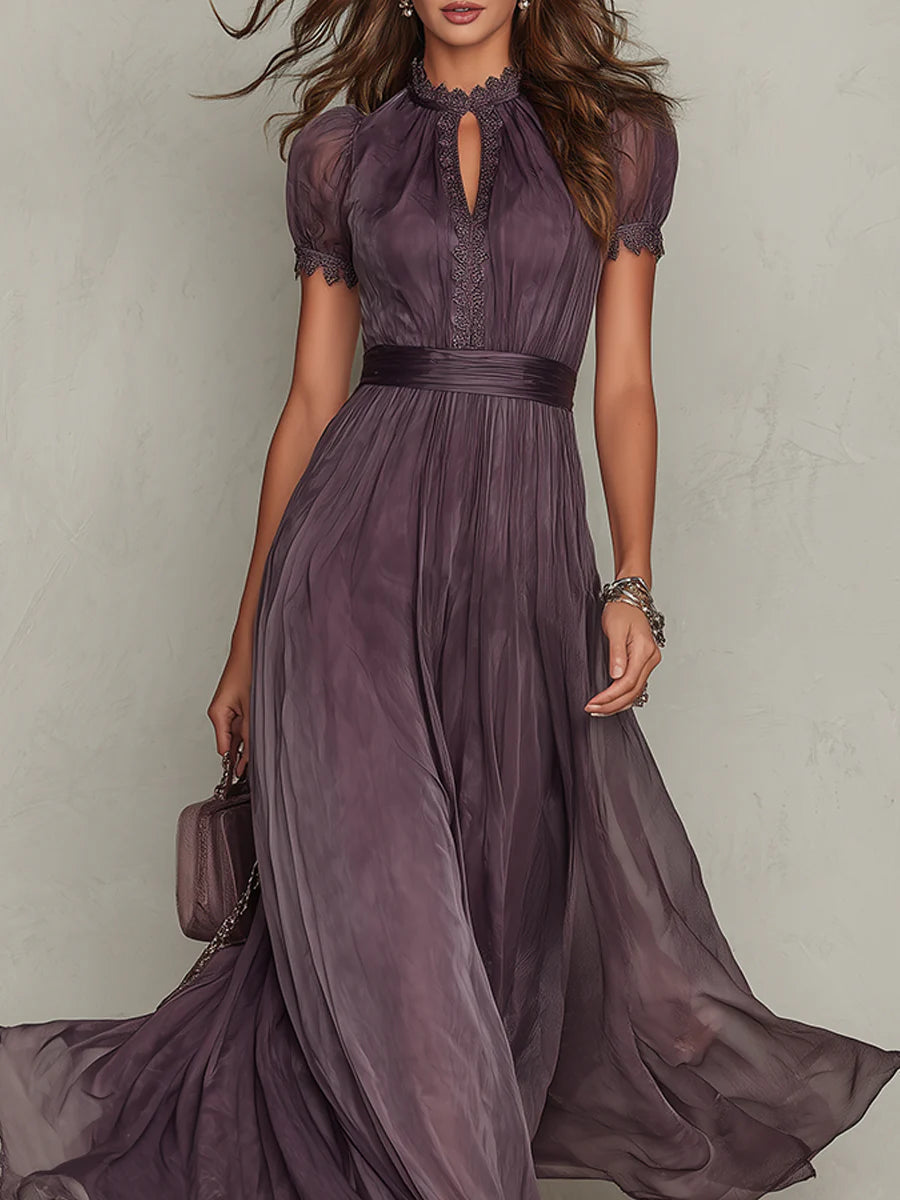 Robe Maxi Élégance en Dentelle Flavira