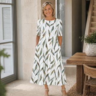Sophie | Robe à fleurs midi