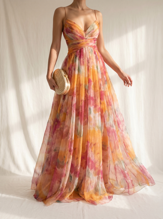 Giselle | Robe Maxi Envoûtante avec Imprimé Floral