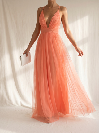 Ginevra | Maxi Robe Lumière Corail