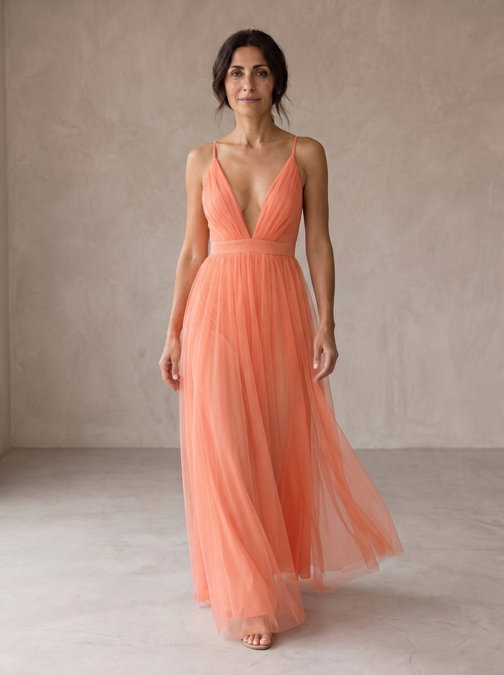 Ginevra | Maxi Robe Lumière Corail