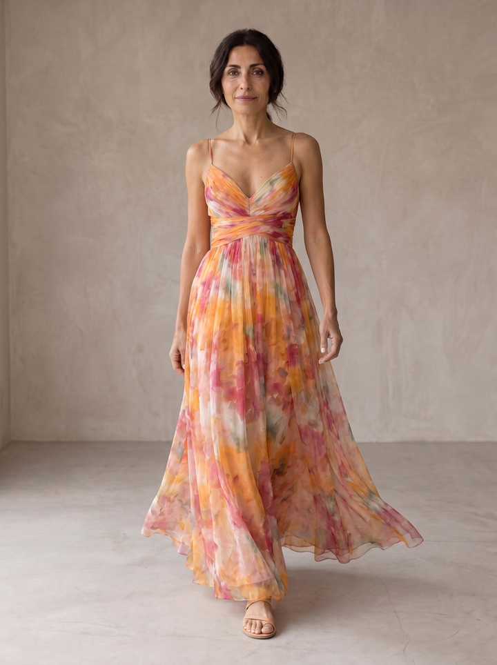 Giselle | Robe Maxi Envoûtante avec Imprimé Floral