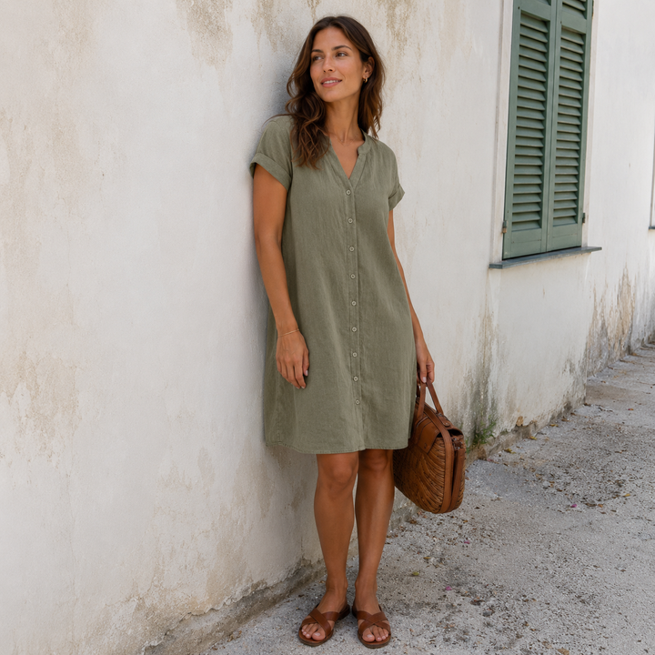 Tara | Robe-blouse au look lin pour les journées chaudes